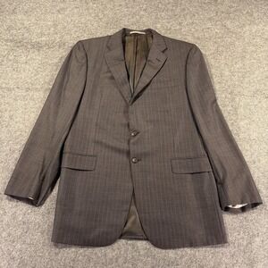 Hickey Freeman Blazer Mens 42 L Gray Pinstripe Tasmanian Super 150 Loro Piana‎